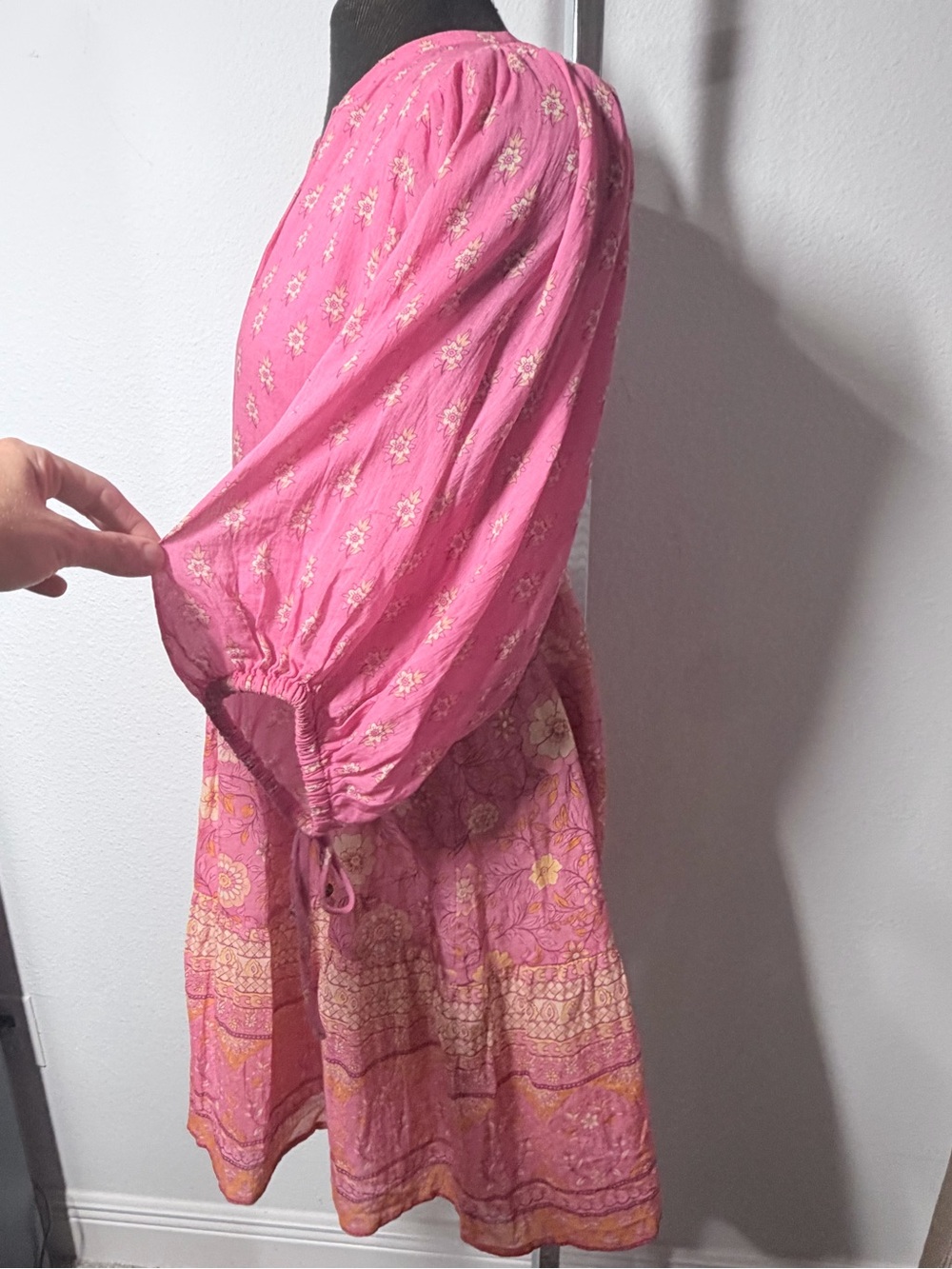 Spell & The Gypsy Collective Pink Floral Boho Mini Dress Size Small - Picture 12 of 12